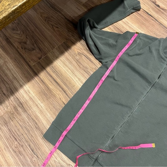 Vuori Mens S Performance Waffle Zip Hoodie Sweatshirt Dusty Pine Green - Picture 9 of 13